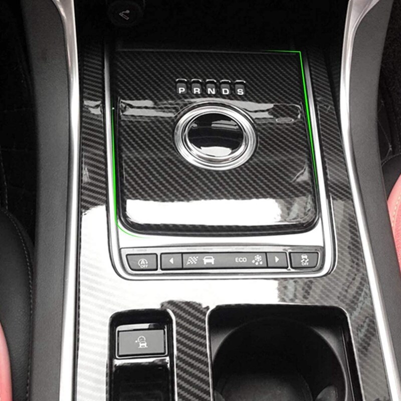 Carbon Fiber Car Interior Gear Shift Panel Cover Trim Decorative Frame Accessories for F-PACE XEL XFL