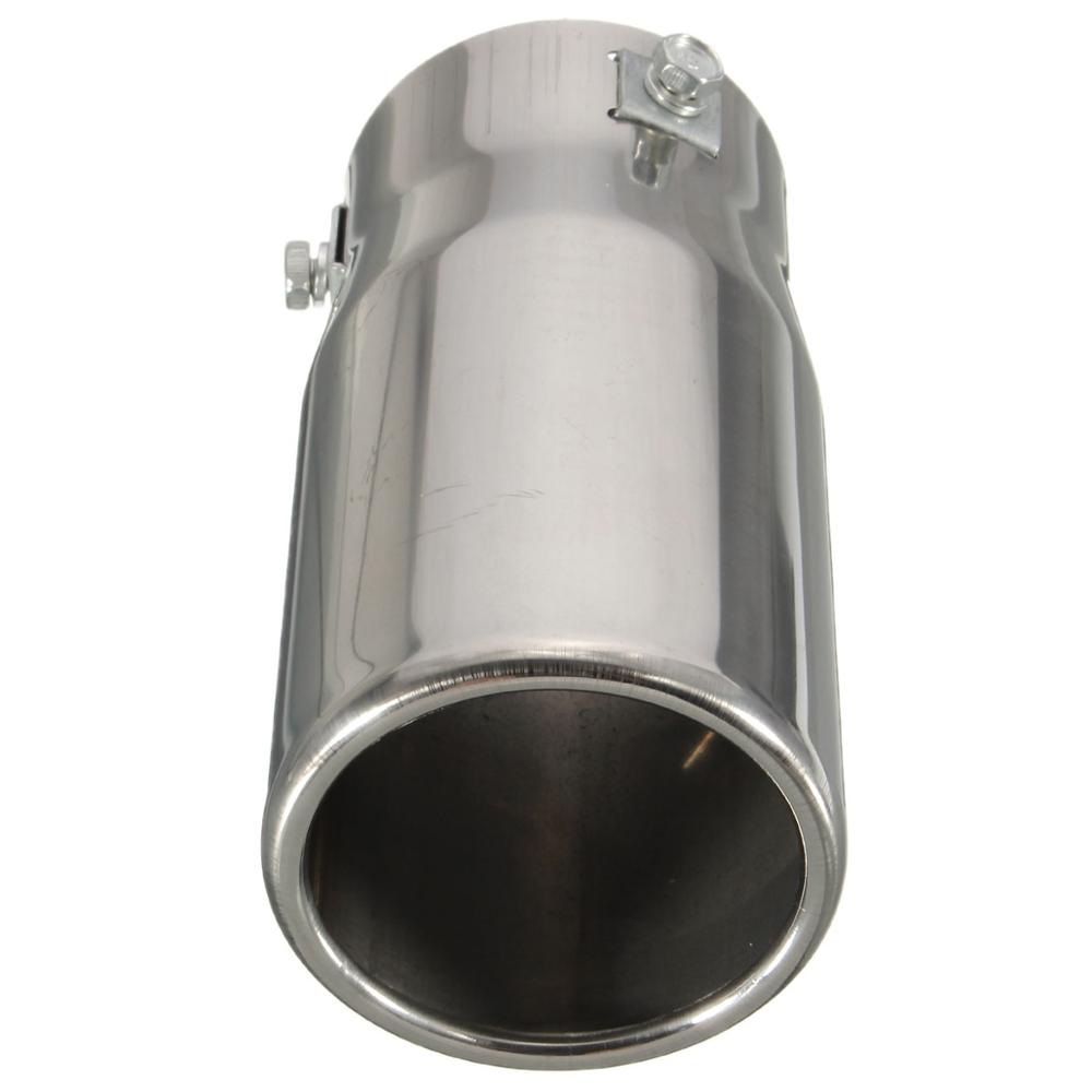 Silenciador de tubo de escape cromado para vehículo, silenciador de acero inoxidable para automóvil, piezas de repuesto para automóviles, silenciadores para sistemas de escape