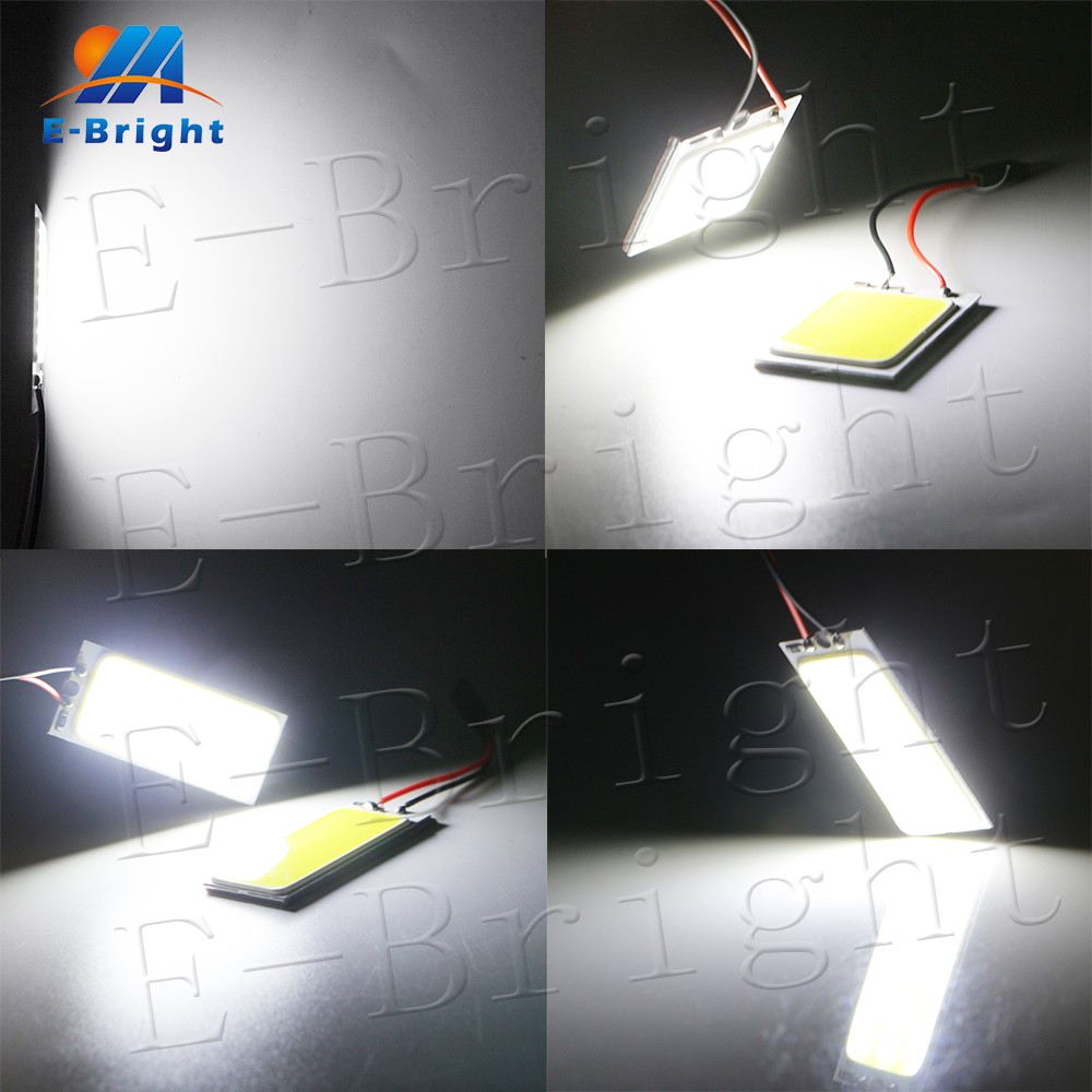 Luz de lectura para coche T10 festón W5W C5W T4W LED COB Panel lámparas vehículo Interior lámpara de lectura luz de techo luz de mapa DC 12V