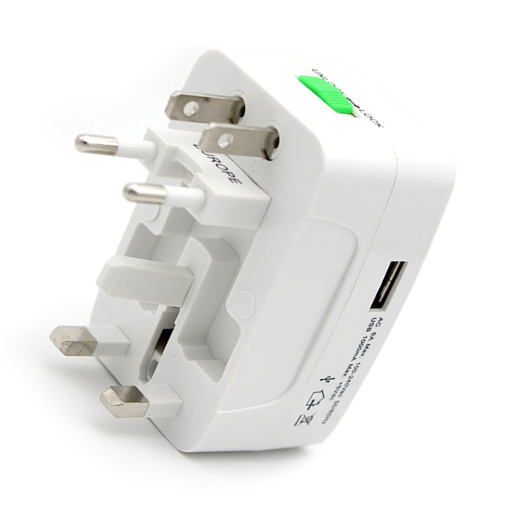 Elektrische Plug Power Socket Adapter International Travel Adapter Universal Travel Socket Usb Power Charger Converter Eu Uk Us Au