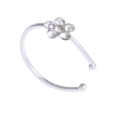 1 stück farbiger Titan-nasenring, goldfarbener körperclip Ich bin creolen-stil, glänzend, für damen-septum-durchbohren: Farbe 1