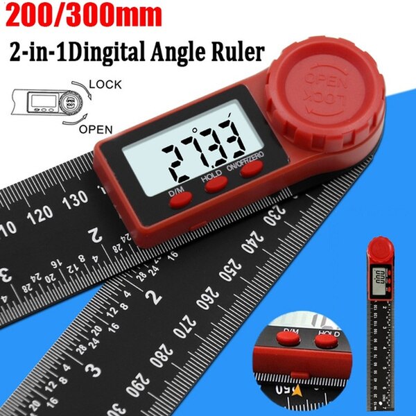 200/300mm Digital display Angle Ruler Instrument Inclinometer Digital Electronic Scale Goniometer Protractor Angle Detector