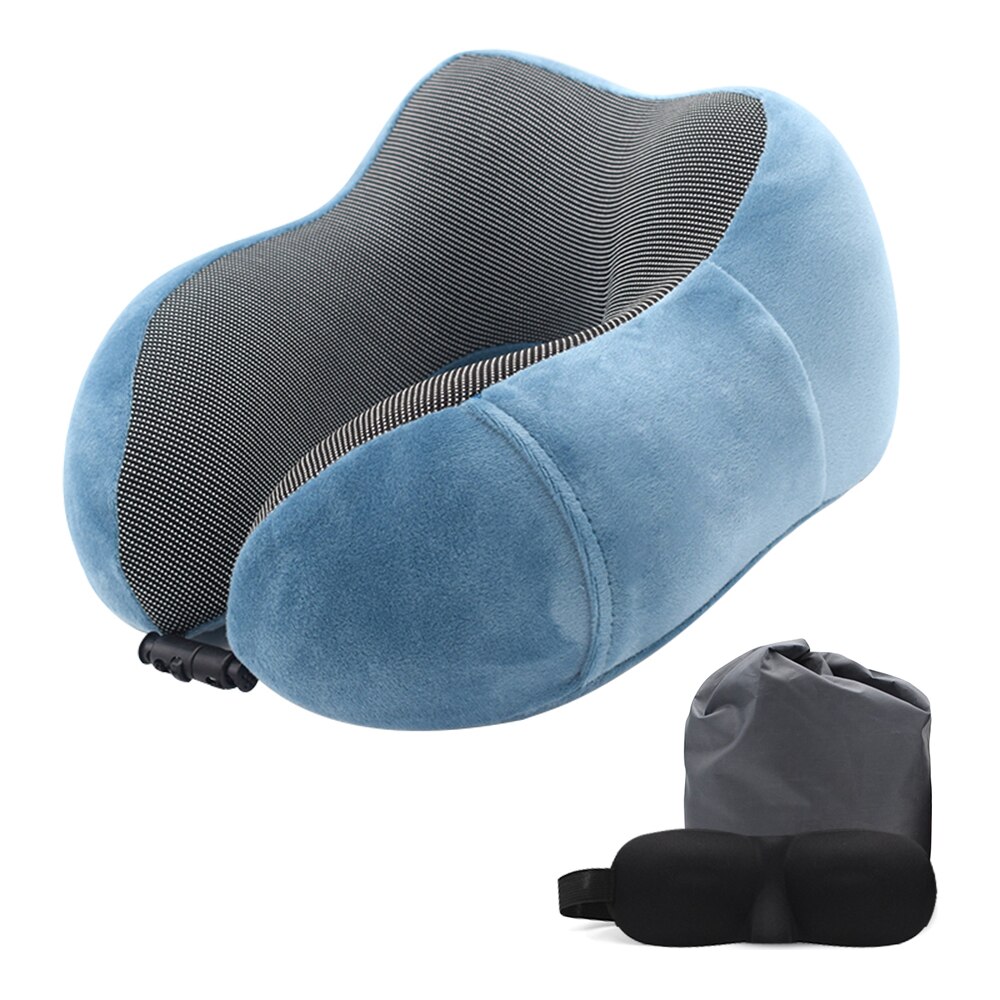 Memory Foam Neck Pillows U Shaped Soft Slow Rebound Space Travel Pillow Solid Neck Cervical Healthcare Bedding
