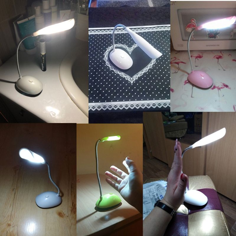 4Color Flexible Mini Desk Lamp Eye Protection Lamp Foldable LED Night Light Reading Book Lights XX9E