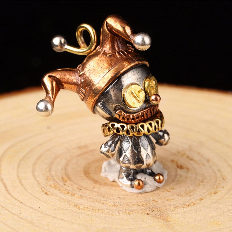 Bocai 100% s925 , lustiger clown-puppen-retro-frauenanhänger mit persönlichkeit