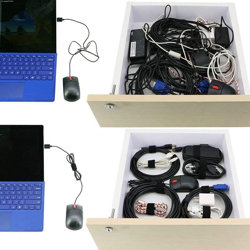 100 Stuks Kabelbinders Herbruikbare Bevestiging Draad Organizer Cord Touw Houder 7 Inch
