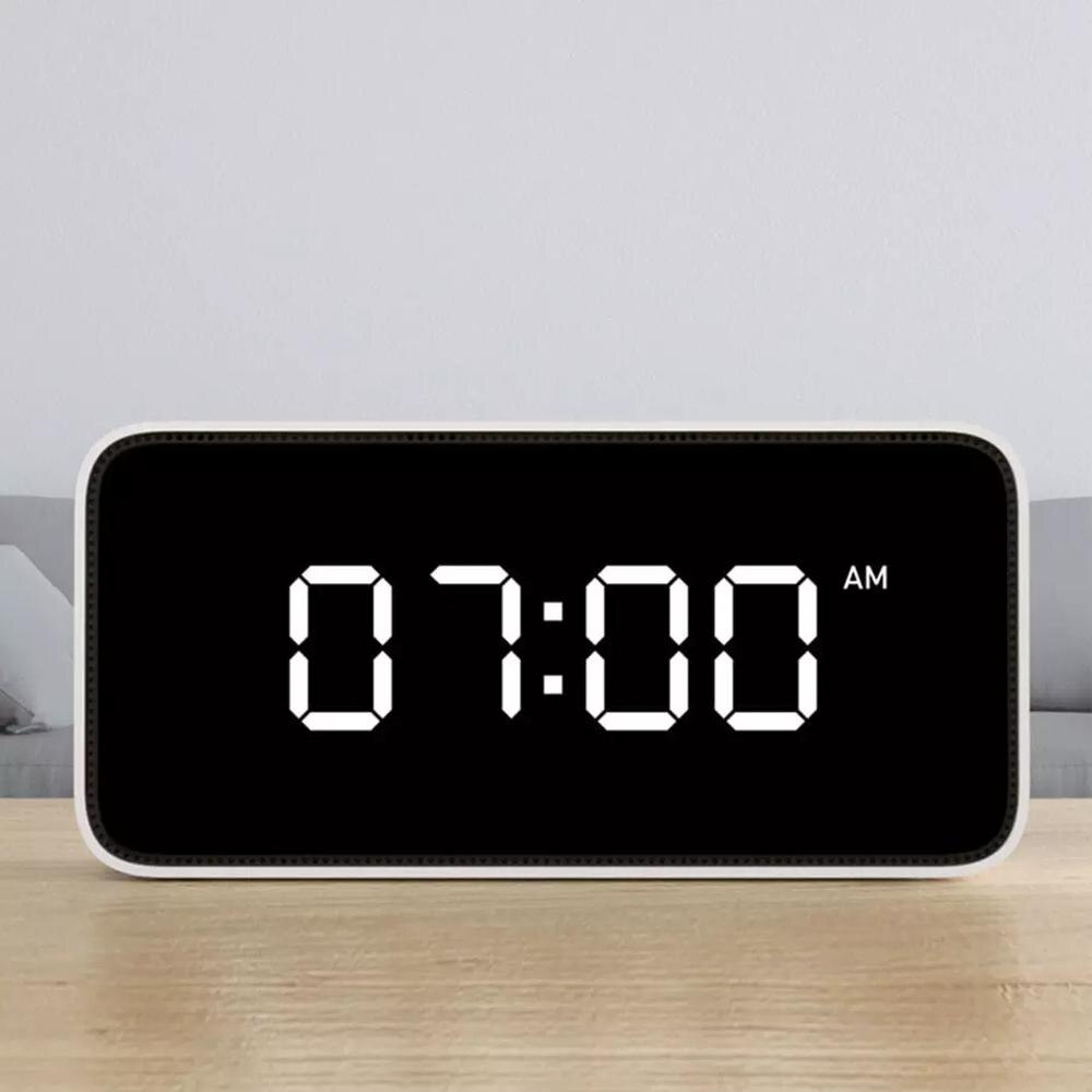 Originele Xiaomi Mijia Xiaoai Smart Wekker Voice Broadcast Klok Tafel Automatische Tijd Kalibratie Met Smart Home App