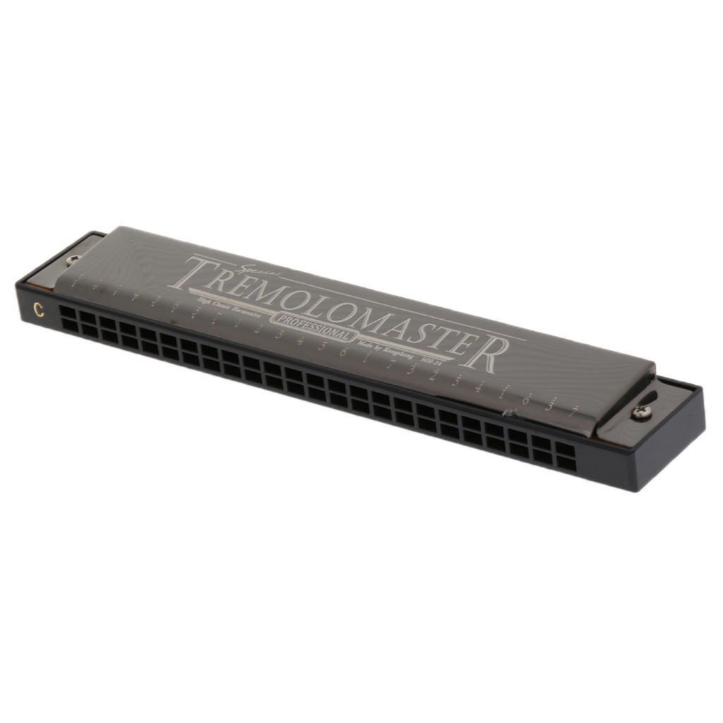 24 Holes Adult Learning C Key Tremolo Harmonica for Students Practicing