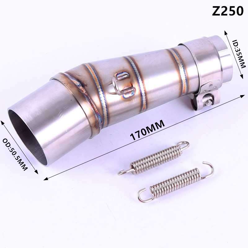 Motorfiets Adapter Uitlaat Midden Pijp Voor Kawasaki Ninja 250 250r Z250 Z300 Er6n R25 R3 Gp Uitlaatdemper Link Buis Midden Sectie