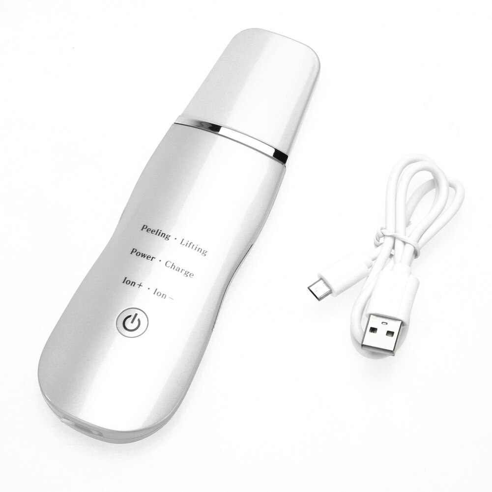 Ultrasonic Skin Scrubber Rechargeable Facial Peeling Massager Cleaner