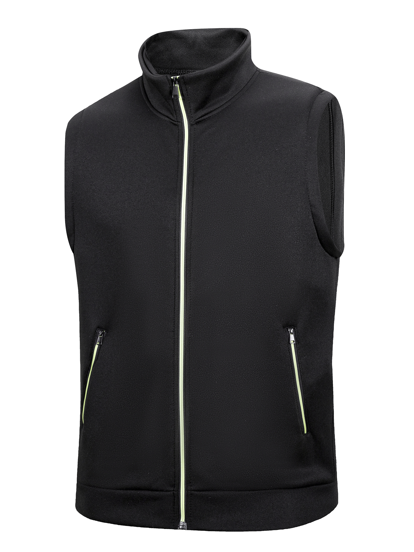 Herbst und Winter männer Reißverschluss Weste Jacke lässig warm Stehkragen Ärmellose Mäntel Männer Streetwear Jacke Weste Spitzen: L / schwarz