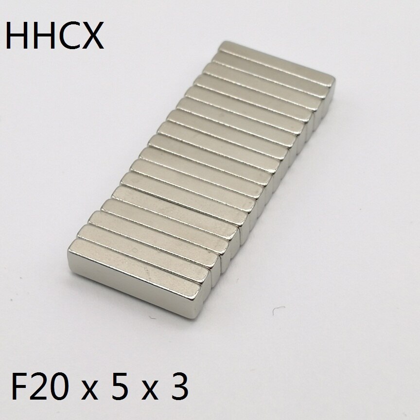 10 20 50 100 Stks/partij Blok Magneet 20X5X3 N35 Magneet 20*5*3 Magneten 20 X 5 X 3 Voor Moto