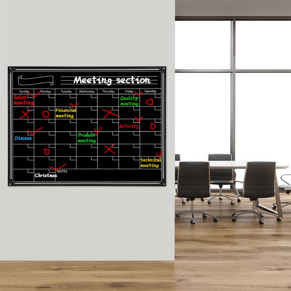 Umitive 1pcs Magnetische Droge Wissen Koelkast Kalender Wit Zwart Board Memo Lijst Te Doen Lijst Maandelijkse Dagelijkse Planner Organizer