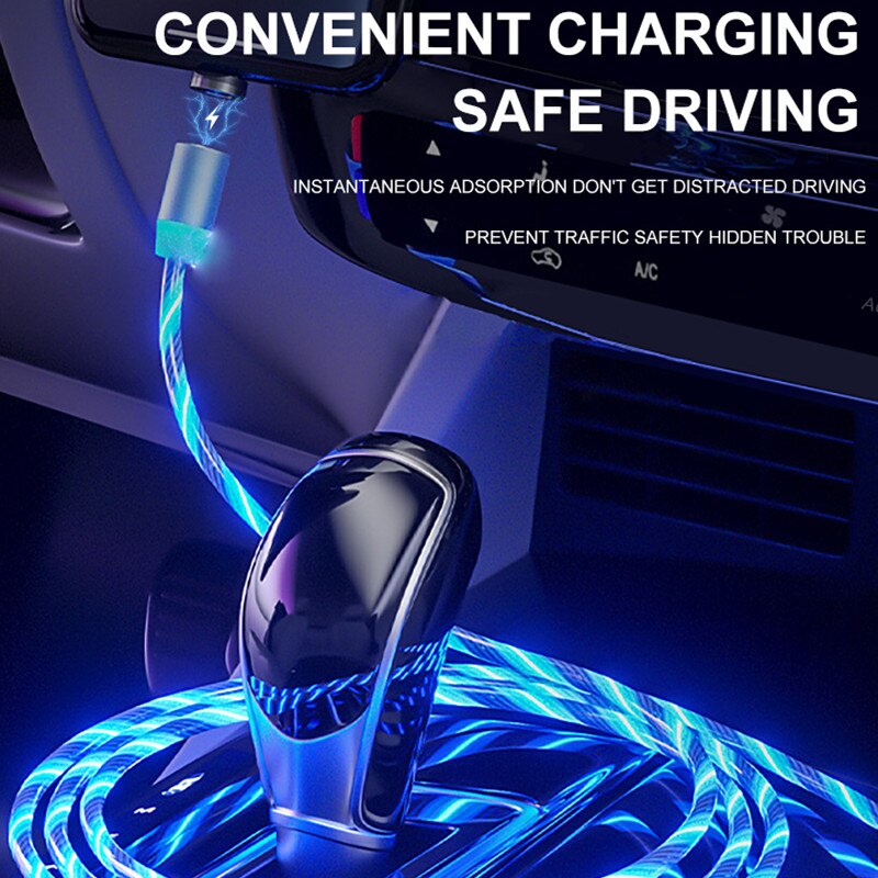 Câble USB Micro et LED de Type C, 1M, lumière aux couleurs vives, Charge rapide, pour iPhone 11, 12 Pro Max, 6S, 7, 8 Plus, X, XR, XS
