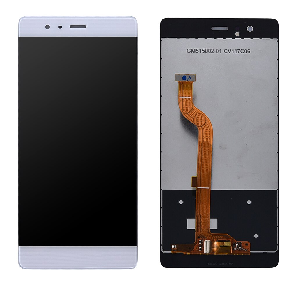 Originele 5.2 "Voor Huawei P9 Lcd Touch Screen Met Frame Digitizer Vervanging Voor Huawei P9 Display EVA-L09 EVA-L19: White no frame