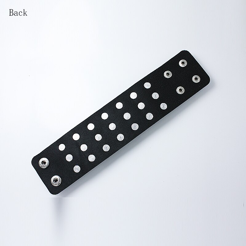 Sangsy único tres filas Cuspidal picos remache Stud cuero ancho Punk Rock gótico Unisex pulsera de hombre joyería