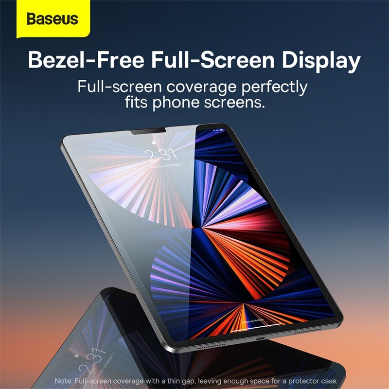 Baseus 0.3mm Tempered Glass Film  For iPad mini 4 5 6 Full Cover Screen Protector For iPad Pro Air Film Glass For iPad 7 8 9 Pad