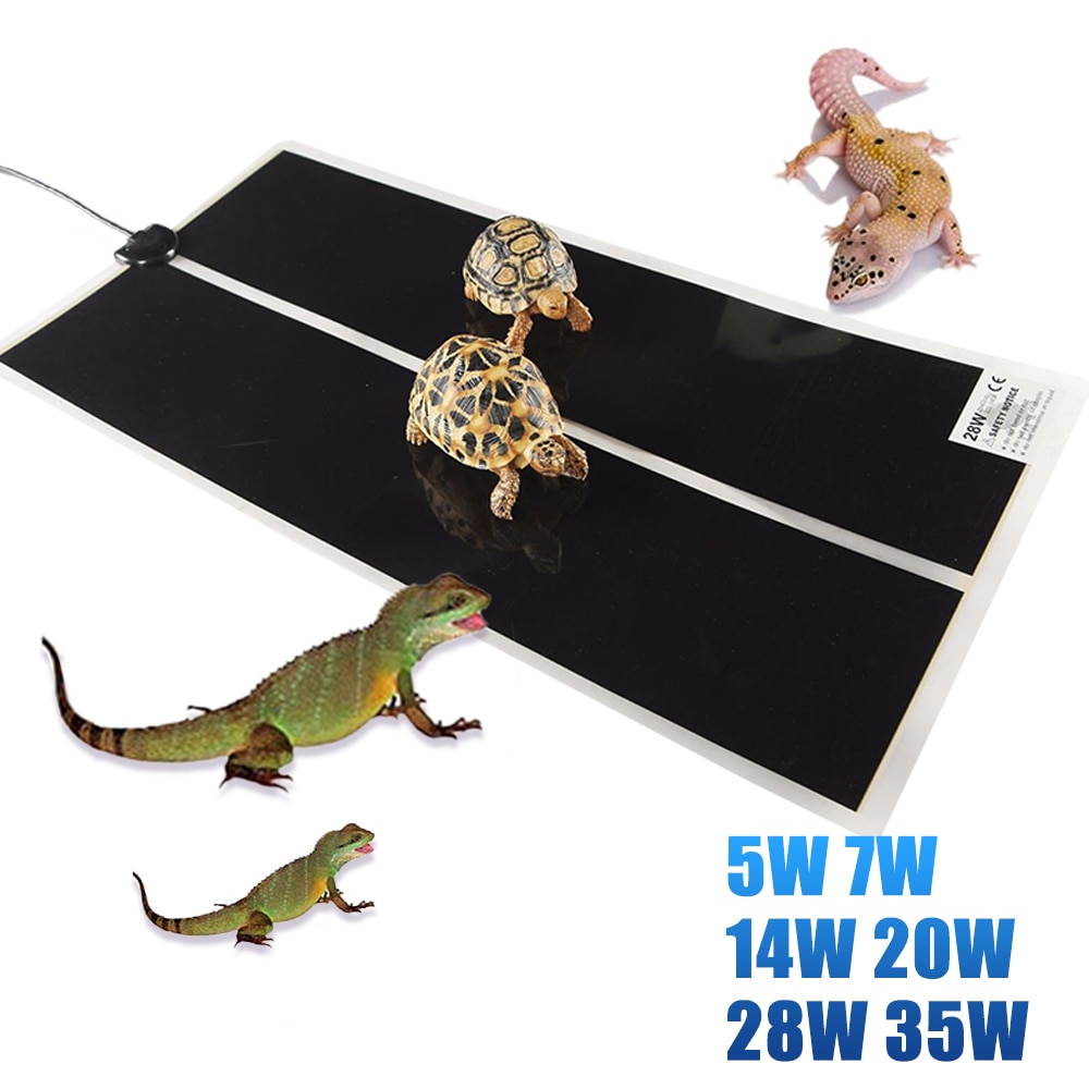 Almohadilla calefactora con regulador ajustable de temperatura, esterilla para incubar terrario, Reptiles, esterilla de calor de 5-35W