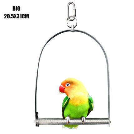 Creativo Uccello del Pappagallo Zampa Giocattolo Altalena Appeso FAI DA TE Uccello Gabbia Parrocchetto Pesce Persico Del Basamento Amaca Anello Ponte Forniture per Animali Da Compagnia di Trasporto libero: B grande