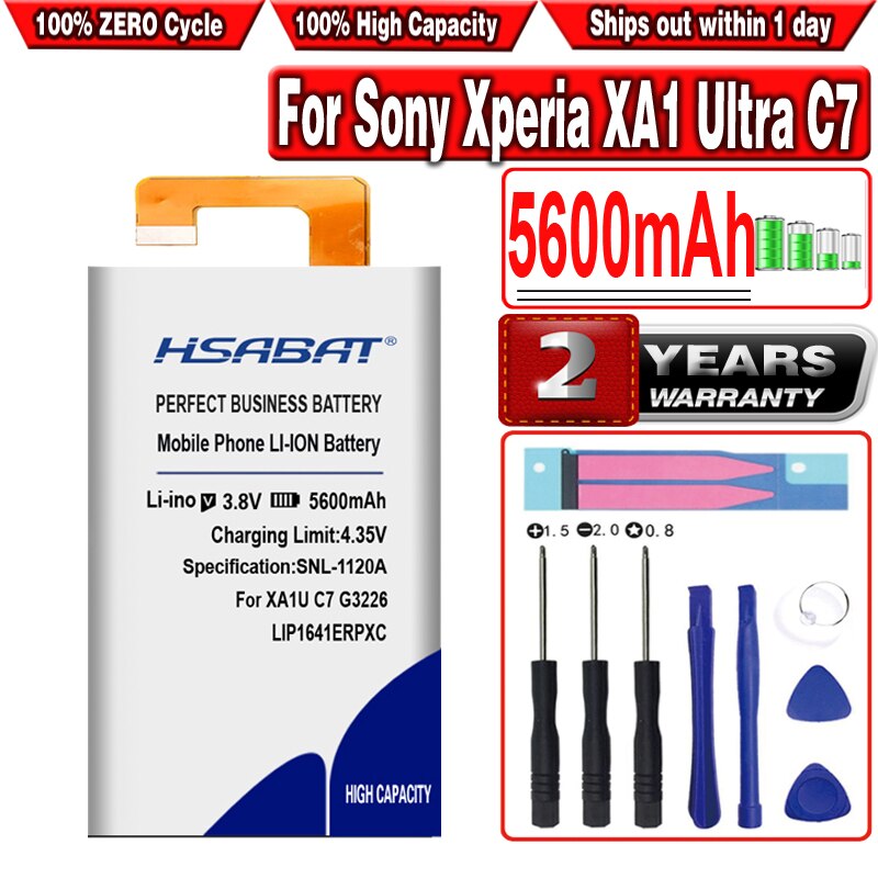 HSABAT 5600mAh LIP1641ERPXC batería para Sony Xperia XA1 Ultra XA1U C7 G3226 G3221 G3212 G3223