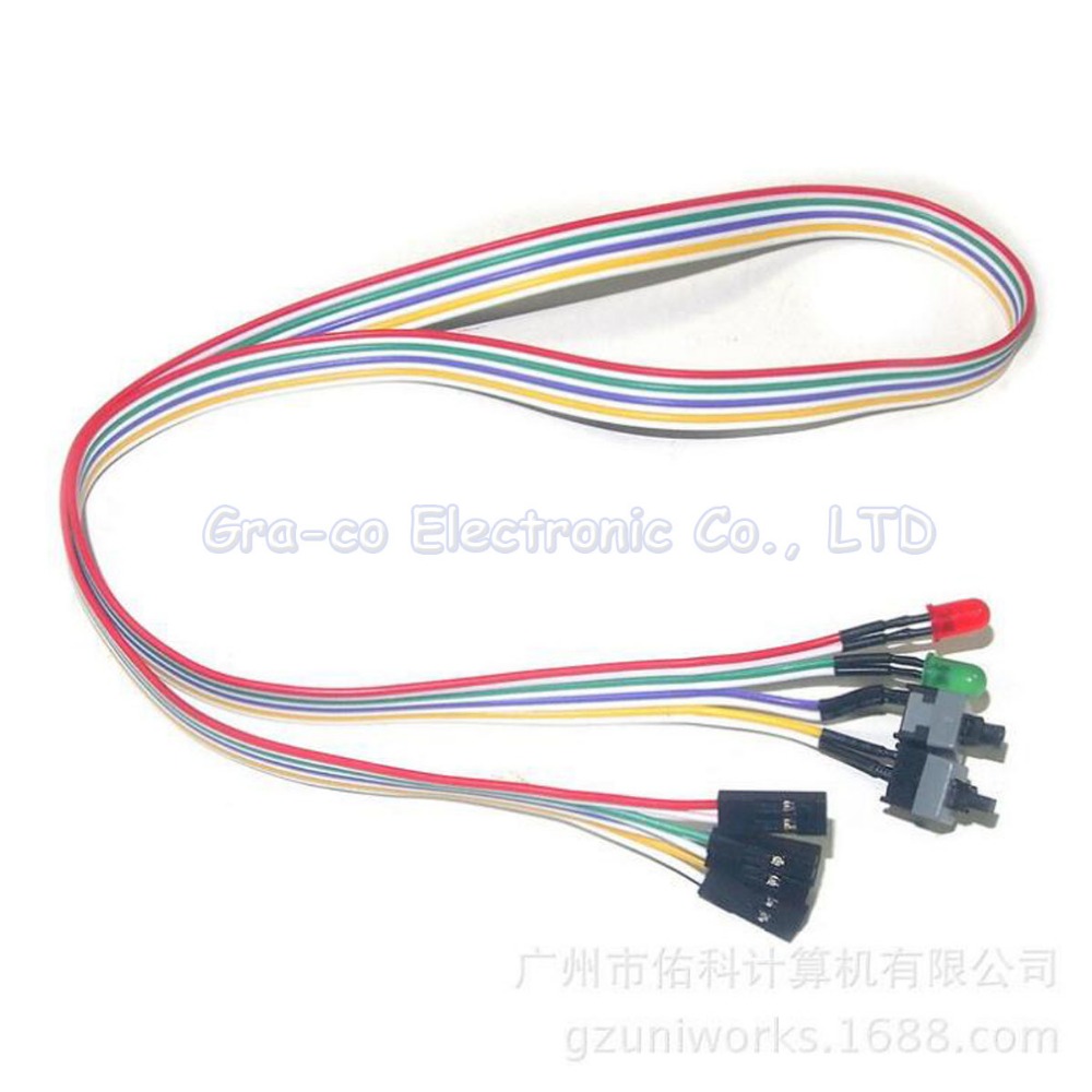 10 stks Computer Gastheer Herstarten Power kabel Computer Chassis LED + Switch Kabel