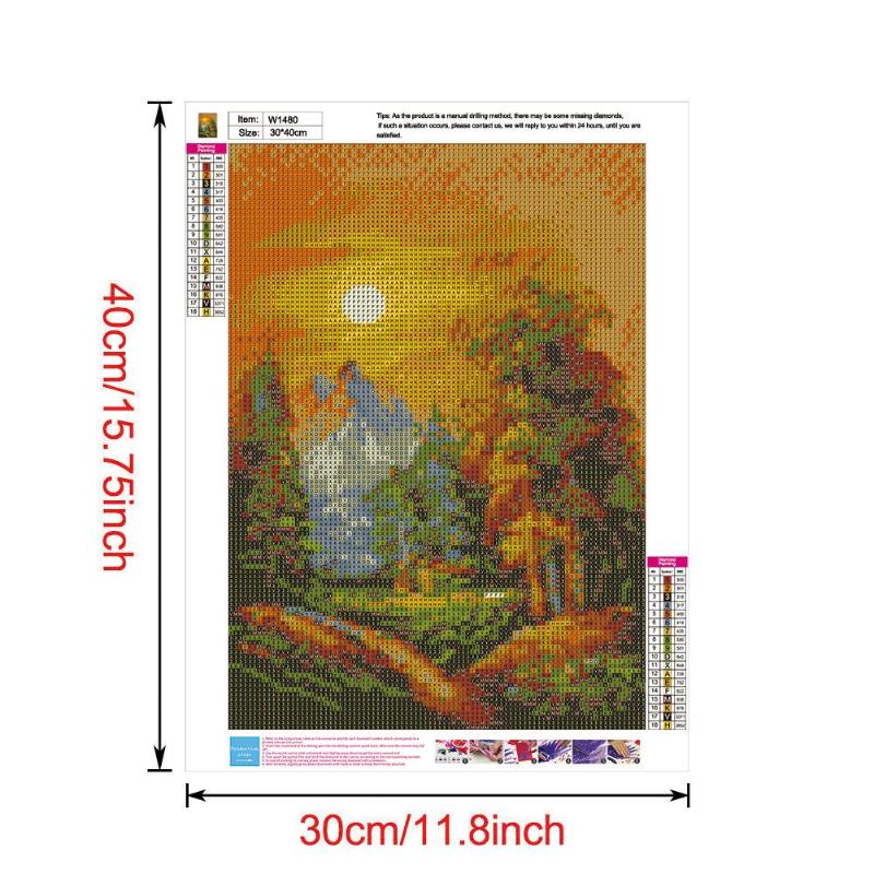 5D DIY Volledige Boor Diamant Schilderij Landschap Kruissteek Mozaïek Craft Kits Diamant Schilderij Tekening voor Thuis en Party Decor: H
