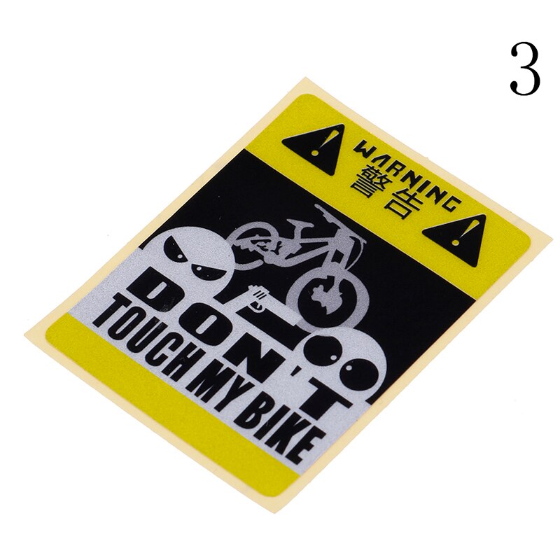 DONT TOUCH MY BIKE Bicycle Waterproof Decorative Warning Sticker Waterproof Decal Cycling Accessories: 3