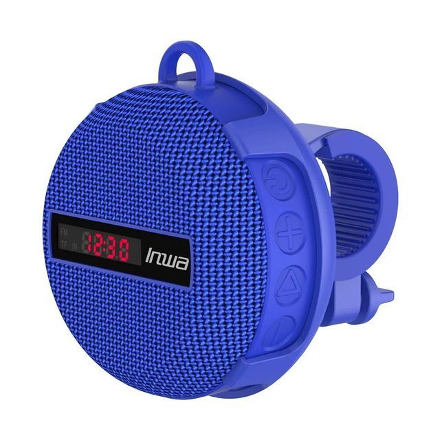 Smart Led Digitale Display Draadloze Fietsen Fiets Bluetooth Luidspreker Outdoor Draagbare Waterdichte Subwoofer Handsfree/Tf Card: Blue