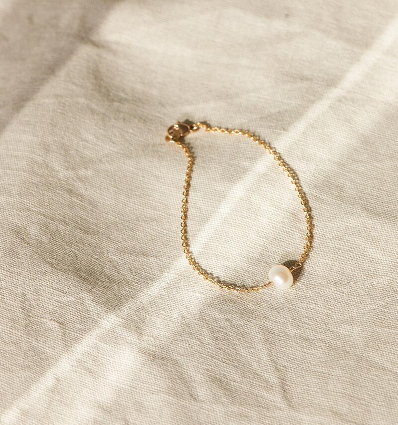 Naturligt barock pärlarmband handgjorda 14k guldfyllda smycken boho berlocker armband vintage fotlänkar för kvinnor guldarmband