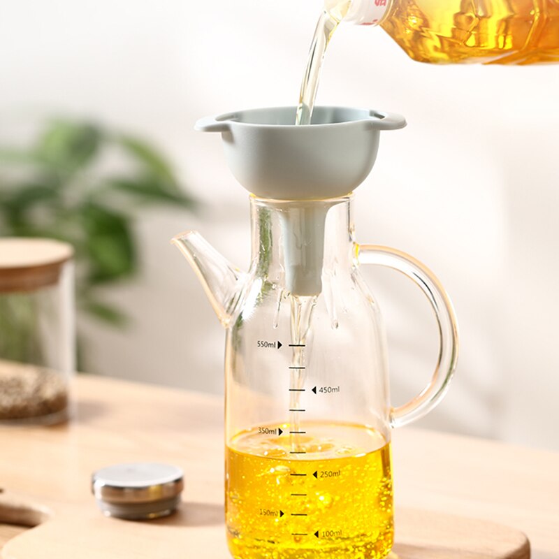 4pcs/set Kitchen Funnel Nested Funnels with Handle Wide Mouth Food Grade Plastic Funnels with Detachable Strainer Filter TB