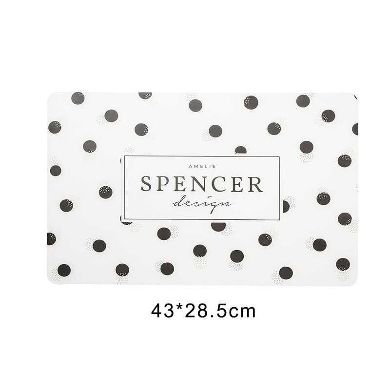 1pc antislip servies warmte-isolatiematten placemat anti-olie kom bord mat eva materiaal transparante placemats bekermat: Punt