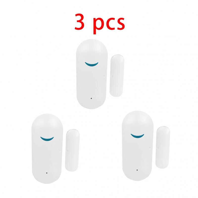Tuya WiFi Door Sensor Smart Door Open / Closed Home Security Alarm Work with Alexa Google Home Detectors Magnetic Window Sensor: 3 pcs