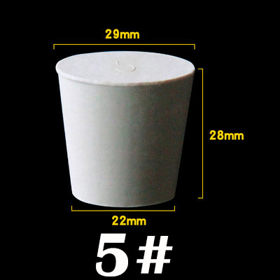 1pc 000#-14# White Solid Conical Rubber Stopper Blanking Plugs Tank Pipe Tapered Plug Seal End Cover Caps: Model-5