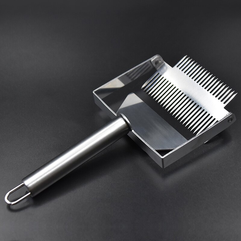 Beekeeping Tools Honey Scraper Fork Wooden handle Stainless Steel Uncapping Forks Beekeeper BeeHive Bee Honey Tool: Default Title