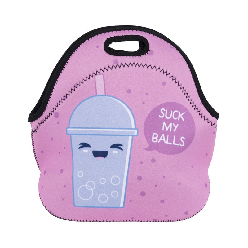 Thermal Insulated 3d Print Neoprene Lunch Bag for Man Women Kids Lunch Bags Cooler Insulation Lunch Box Food Bag: Q