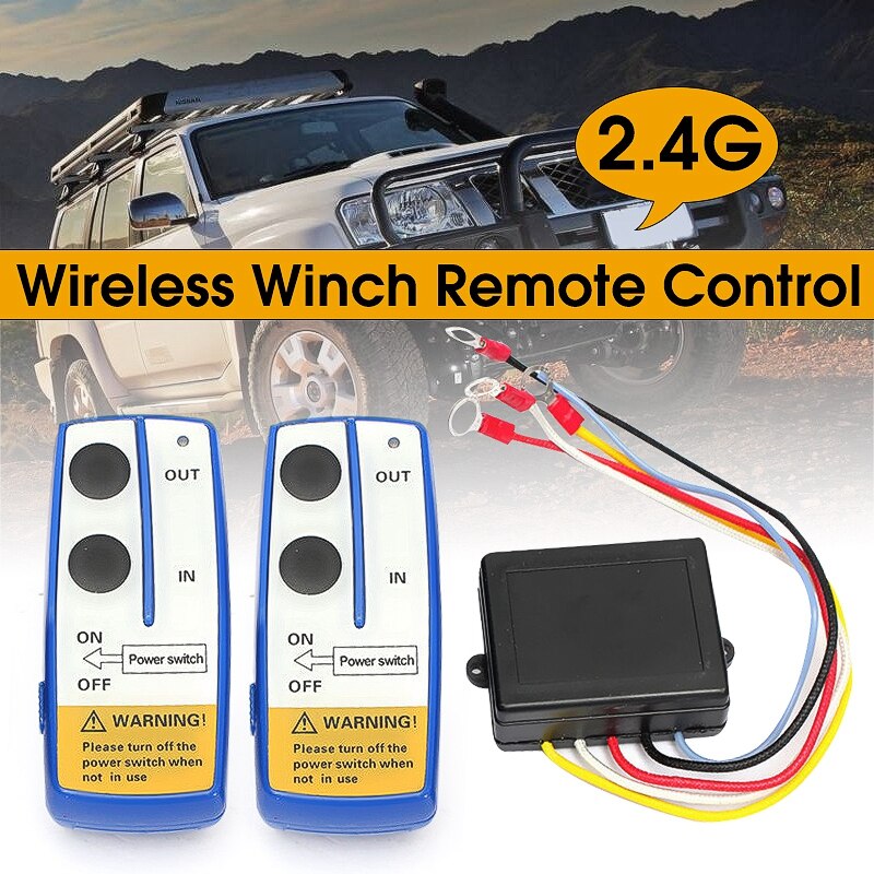 12V Car Wireless Winch Electric Remote Control With Manual Transmitter Truck ATV SUV Truck Vehicle Trailer Kit Remote Controls