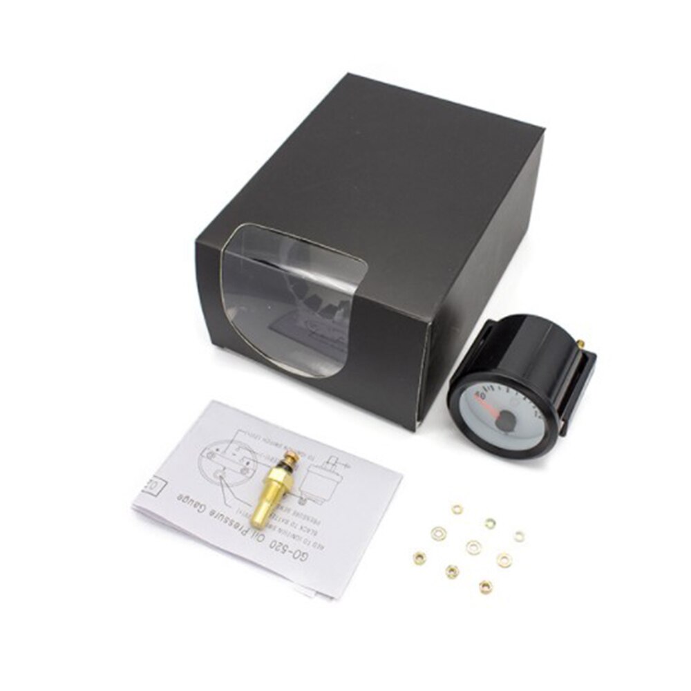 Auto Water Temp Gauge 2 ''52Mm 40-120 Graden C Water Temp Gauge Blauwe Led Met Sensor zwart Of Wit Shell: Black shell