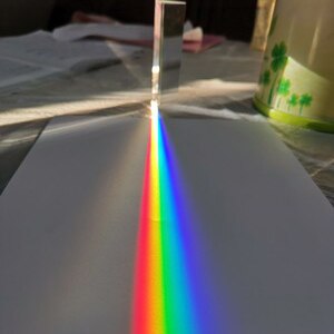 30*100Mm Driehoekig Prisma Studenten Optische Glas Grote Mitsubishi Spiegel Onderwijs Experiment Regenboog Foto Mega Sevencolor Licht