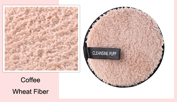 1pcs Microfiber Clean Sponge Pads Facial Makeup Remover Puff Face Cleansing Towel Reusable Cotton Double Layer Cleaning Wipe: Coffee