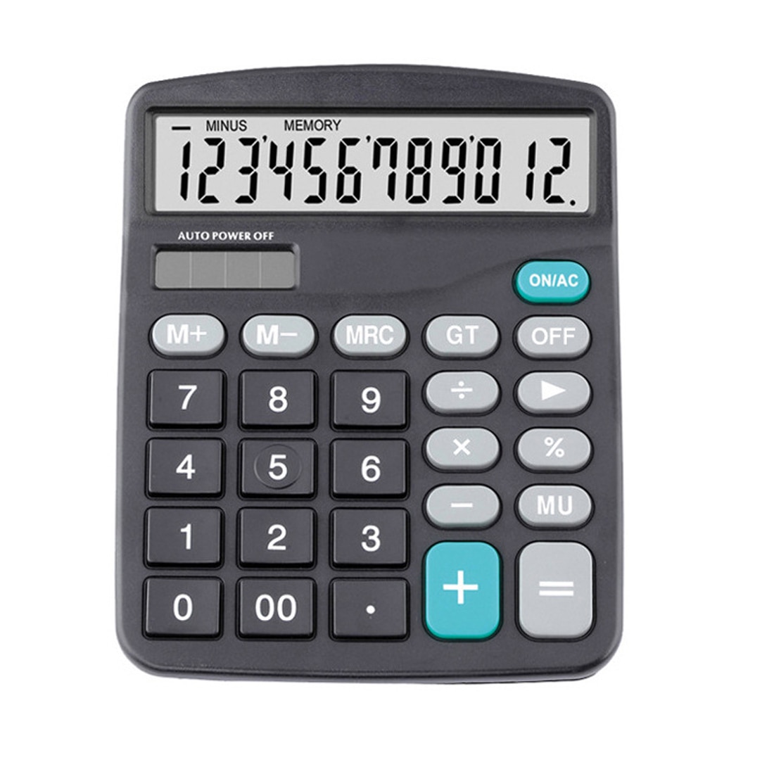 NOYOKERE Calculator Calculate Commercial Tool Battery or Solar 2in1 Powered 12 Digit Electronic Calculator and Button