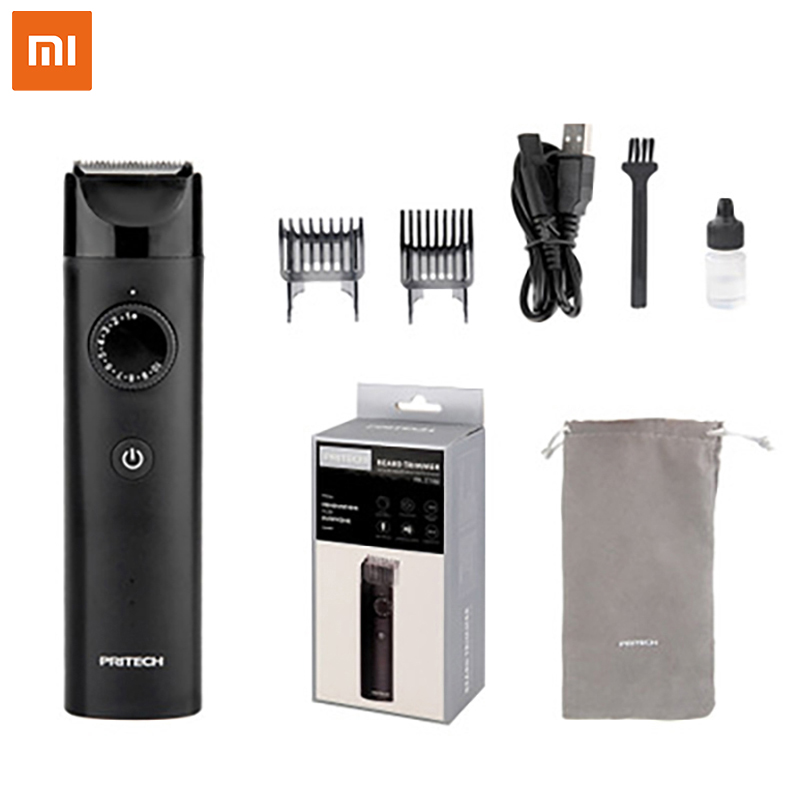 Xiaomi-Afeitadora eléctrica Pritech para hombre, cortadora de pelo recargable, silenciosa, de acero inoxidable, para Barba y barbero