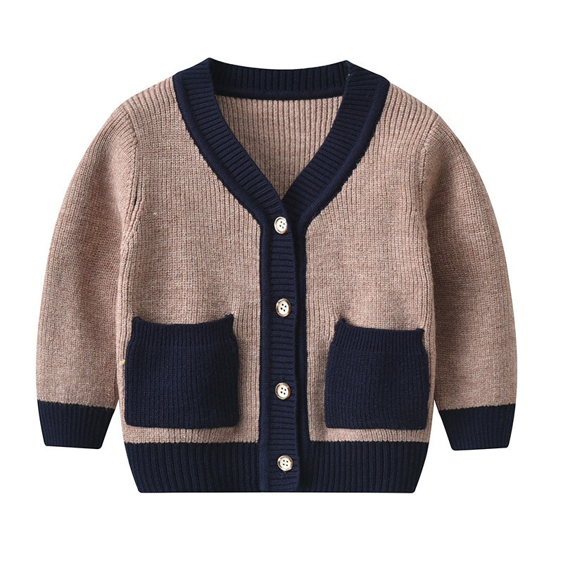 Drenge trøjer baby drenge cardigans striktøj til børn ren bomuldsjakke efterår børn trøjer drenge tøj