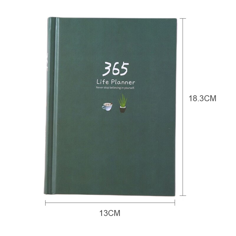 365 suunnittelija agenda muistikirja värikäs sisäsivu kuvitus vuotuinen päiväsuunnitelma päiväkirja päiväkirja kirja ennätys elämän paperitavarat