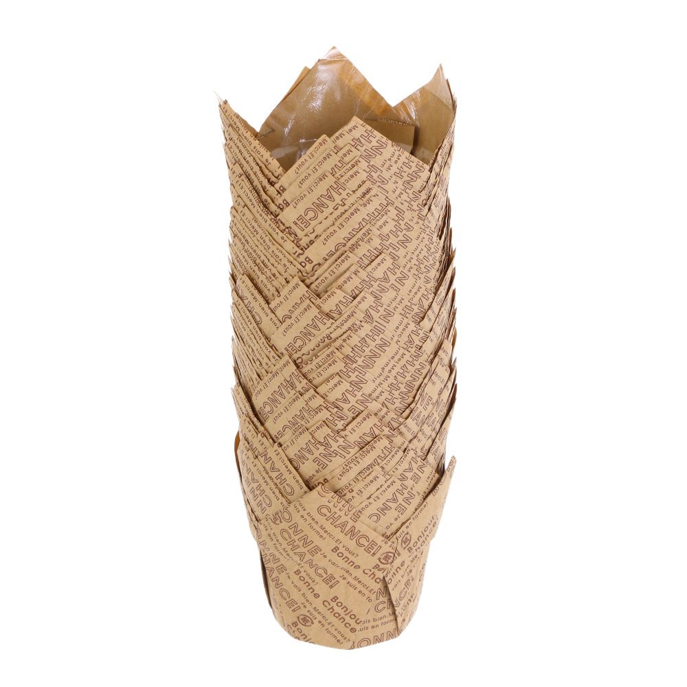 50pcs Greaseproof Paper Tray Cupcake Liners Cupcake Paper Tulip Baking Cups Cake Muffin Cups Bakeware Pastry Tools: --Style 13