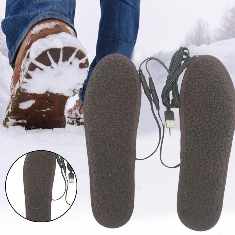 Electric Heated Insoles Battery Warmer Men Women Usb Insoles Insole Heating Warm Winter Ski Keep Boot Heated Insole Foot He R8P2