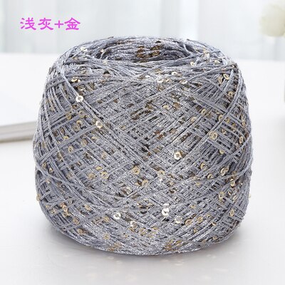 100g/ball Shiny Sequin Yarn Colorful Crochet Thin Thread Yarn for Hand Knitting Sweater Shawl Yarn DIY Crochet Hook Thread: 48