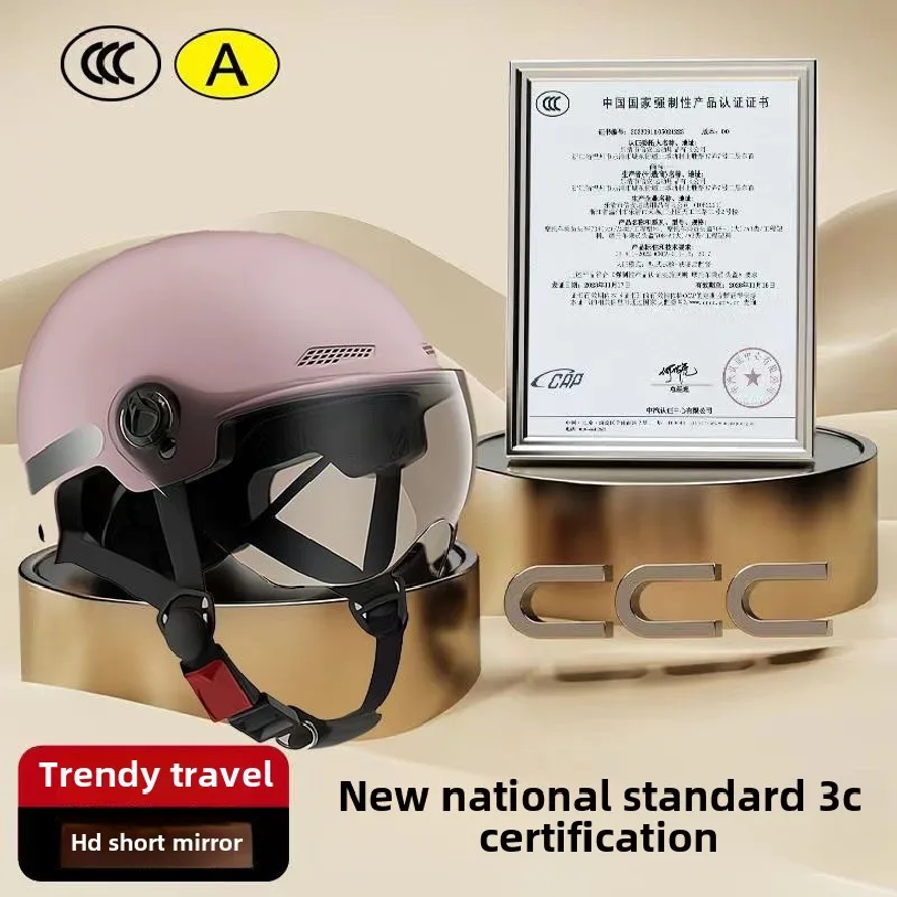 Veiligheidshelm voor fietsen, elektrische fietsen en motorfietsen (voor volwassenen en kinderen) met bril.