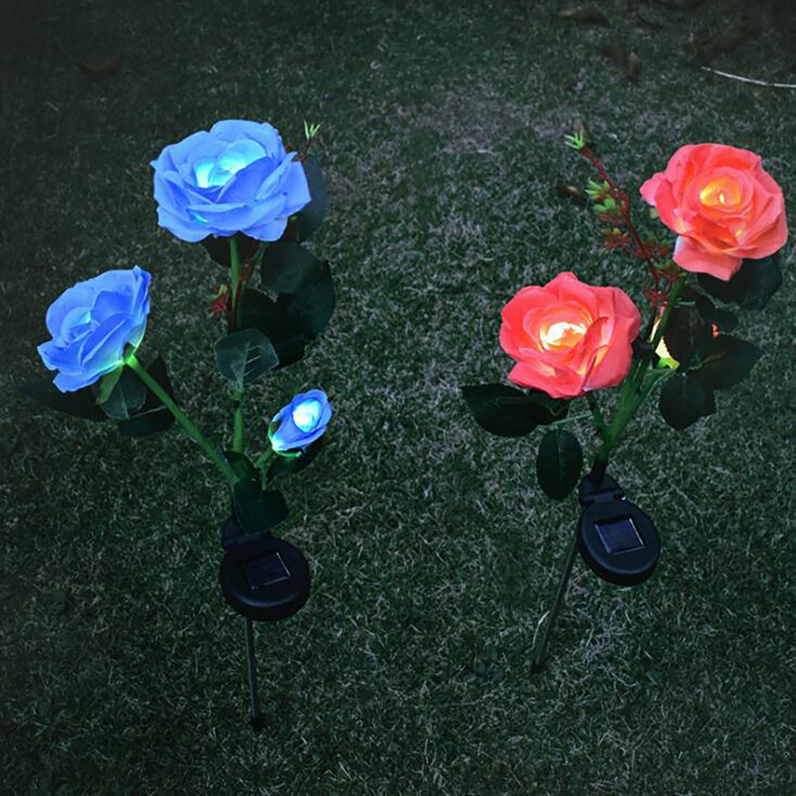 Outdoor Flowersolar Rose Bloem Licht Waterdicht Tuin Landschap Lamp Outdoor Gazon Lamp Thuis Decoratieve Bloem Night Lights