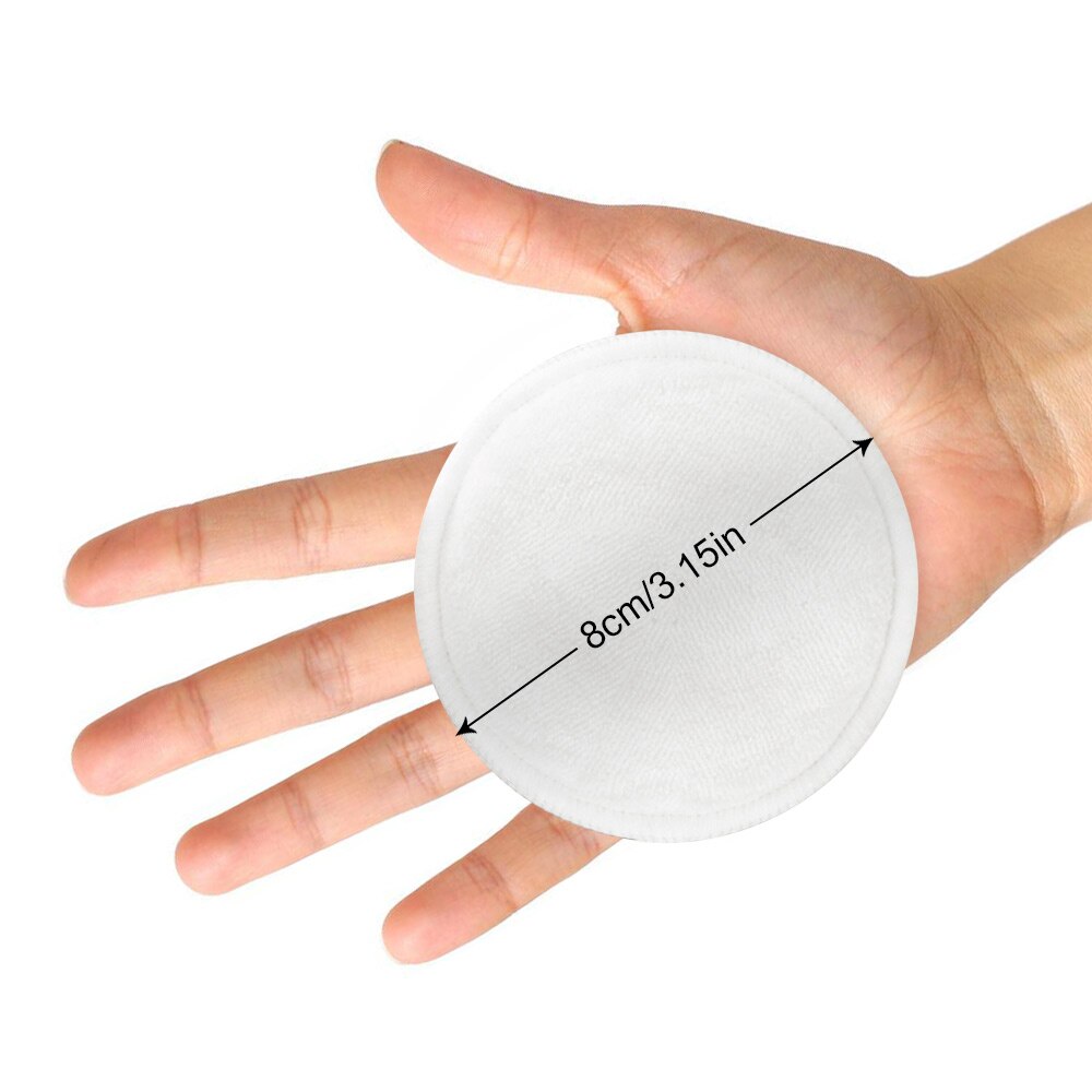 Wasbare wattenschijfjes, herbruikbare make-upremover, wasbare reinigingsdoekjes van katoen voor het gezicht, zachte bamboe, drie lagen gezichts- en huidverzorging