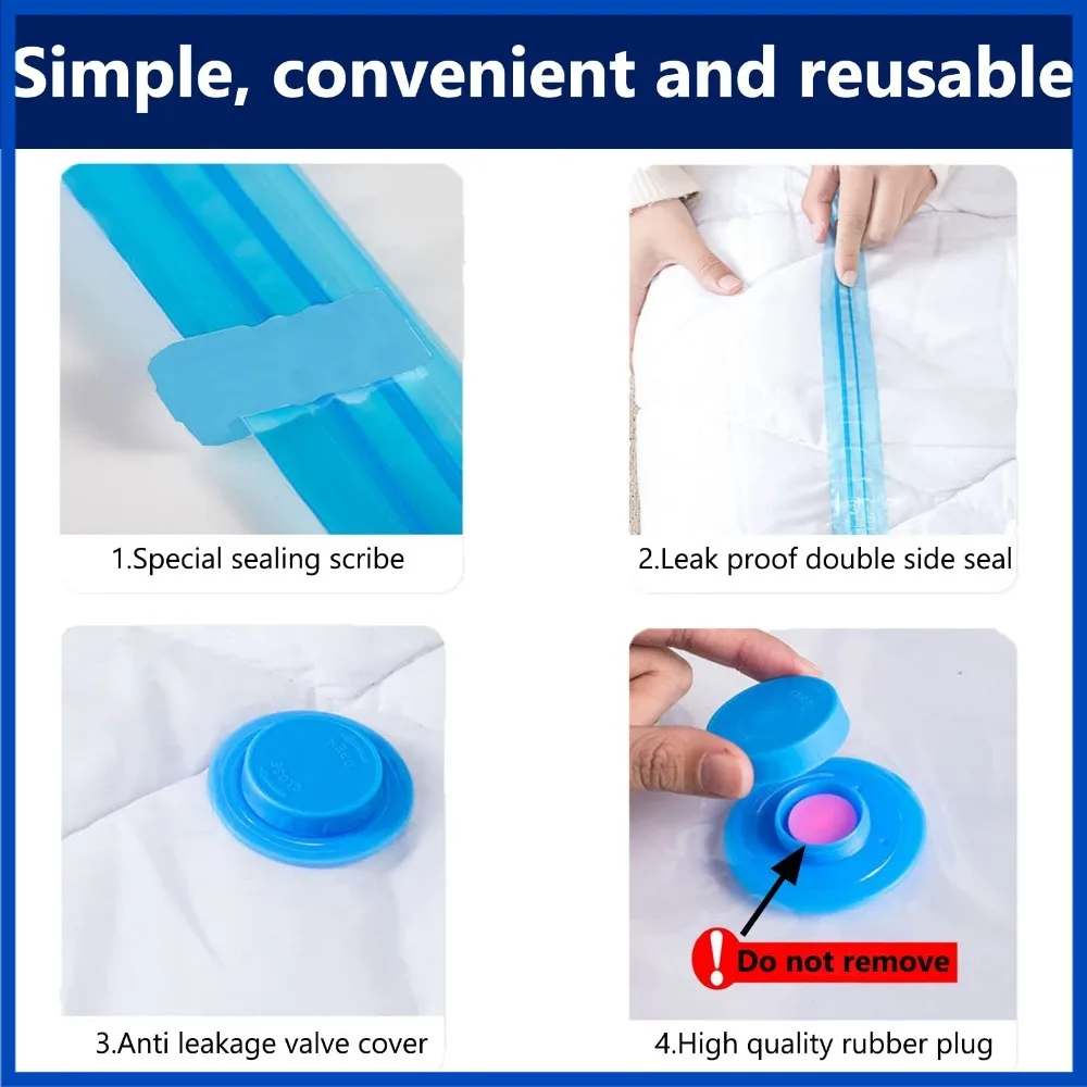 8/4/3PCS Reistassen Bespaar Ruimte Opbergtas Organizer Vacuümdeken Zak Vacuümzak Kleding Kussen Beddengoed DekenOpslag